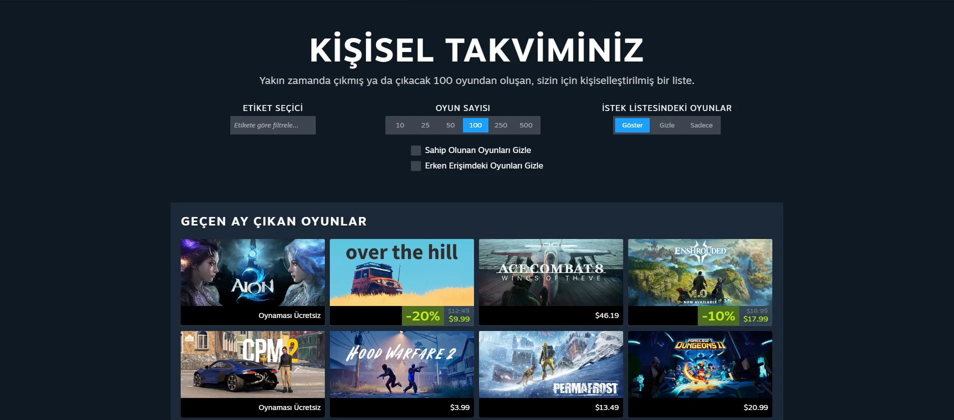 Steam Kişisel Takvim özelliği geldi: Nasıl kullanılır?